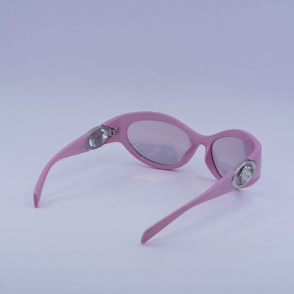Versace VE4485 5521/Z Sunglasses Shiny Pink Cat Eye Frame, Pink Lenses